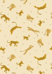 Lewis & Irene Small Things Wild Animals | Leopards & Cheetahs Light Yellow