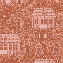 Hometown Tilda Fabric | My Neighborhood - Rust