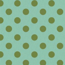 Tilda Chambray Dots Fabric | Tealgreen