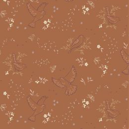 Cassandra Connolly Meadowside Fabric | Small Seeds Rusty Orange