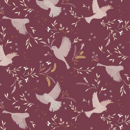 Cassandra Connolly Meadowside Fabric | Meadow Call Wine