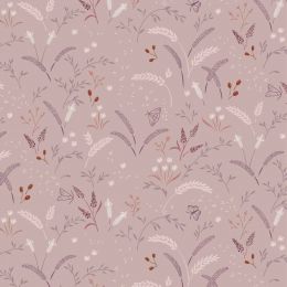 Cassandra Connolly Meadowside Fabric | Grassfield Gathering Deep Purple/Taupe