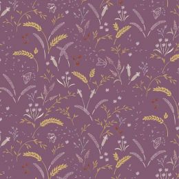 Cassandra Connolly Meadowside Fabric | Grassfield Gathering Mauve/Taupe