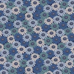Shinrin Yoku Japanese Lewis & Irene Fabric | Compact Floral Blues