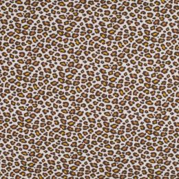 Organic Jersey Fabric | Leopard Print Ecru