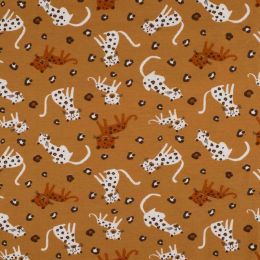 Organic Jersey Fabric | Little Panther Camel