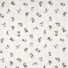 Organic Jersey Fabric | Peach Dusty Green
