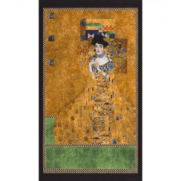 Metallic Robert Kaufman Fabric | Gustav Klimt - Golden Lady Panel