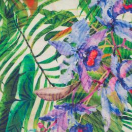 Pure Linen Fabric | Digital Print Jungle Lavender