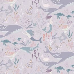 Cassandra Connolly Sound Of The Sea Fabric | Sirens Spell Light Blush Mauve