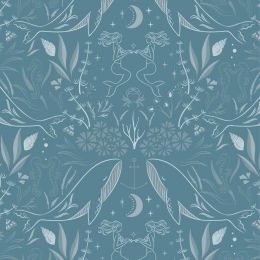 Cassandra Connolly Sound Of The Sea Fabric | Enchanted Ocean Light Aegean Blue