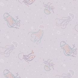 Cassandra Connolly Sound Of The Sea Fabric | Jellyfish Dance Light Blush Mauve