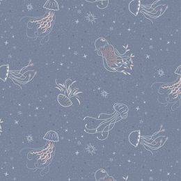 Cassandra Connolly Sound Of The Sea Fabric | Jellyfish Dance Porpoise Purple