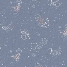 Cassandra Connolly Sound Of The Sea Fabric | Jellyfish Dance Porpoise Purple