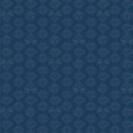 Cassandra Connolly Sound Of The Sea Fabric | Concealed Crab Midnight Blue