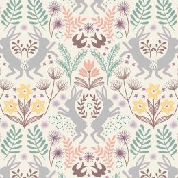 Spring Hare Lewis & Irene Fabric | Spring Hare Cream