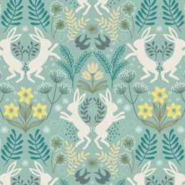 Spring Hare Lewis & Irene Fabric | Spring Hare Duck Egg