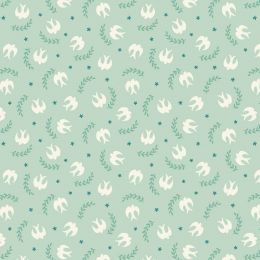 Spring Hare Lewis & Irene Fabric | Swallows Mint