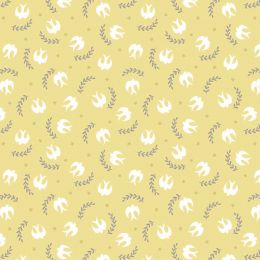 Spring Hare Lewis & Irene Fabric | Swallows Yellow