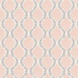 Spring Hare Lewis & Irene Fabric | Floral Trellis Pink