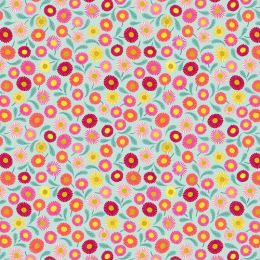 Spring Flowers Lewis & Irene Fabric | Daisies Light Aqua