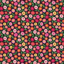 Spring Flowers Lewis & Irene Fabric | Daisies Black