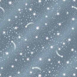 Space Glow Lewis & Irene Fabric | Stars Light Blue Glow