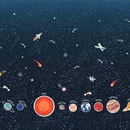 Space Glow Lewis & Irene Fabric | Double Edge Border Glow