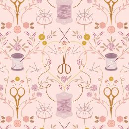 Cassandra Connolly Memory Made Fabric | Stitch in Time Pale Peach