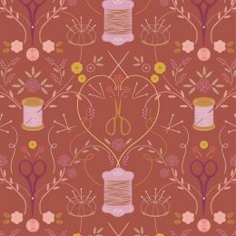 Cassandra Connolly Memory Made Fabric | Stitch in Time Dark Rust