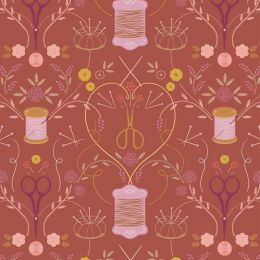 Cassandra Connolly Memory Made Fabric | Stitch in Time Dark Rust