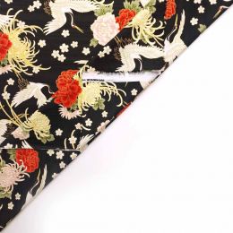 Japanese Kinzoku Imaza Fabric | Heron Black