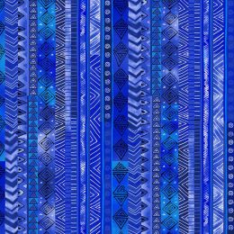 Laurel Burch Fabric | Stripe Royal