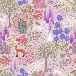 The Secret Garden Lewis & Irene Fabric | Secret Garden Muted Lilac