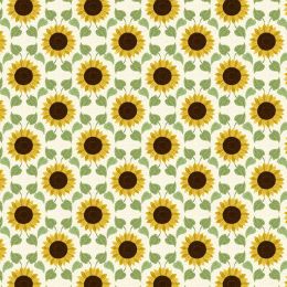 Sunflowers Lewis & Irene Fabric | Sunflowers & Leaves Cream