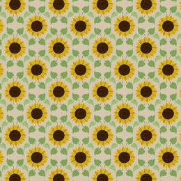 Sunflowers Lewis & Irene Fabric | Sunflowers & Leaves Natural