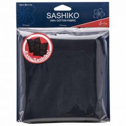 Sashiko Cotton Fabric - 1m x 1.42m | Dark Navy