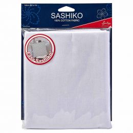 Sashiko Cotton Fabric - 1m x 1.42m | White