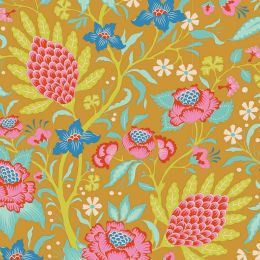 Bloomsville Tilda Fabric | Flowertangle Mustard