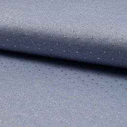 Sparkling Viscose Jersey Fabric | Metallic Dewdrops - Blue