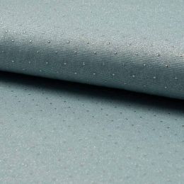 Sparkling Viscose Jersey Fabric | Metallic Dewdrops - Aqua