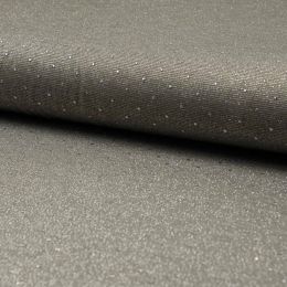 Sparkling Viscose Jersey Fabric | Metallic Dewdrops - Khaki