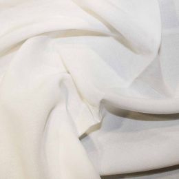 Viscose Challis Fabric Plain | White