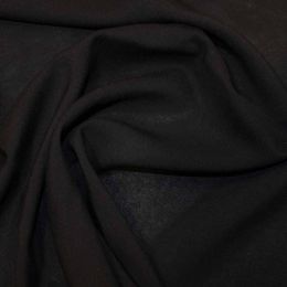 Viscose Challis Fabric Plain | Black