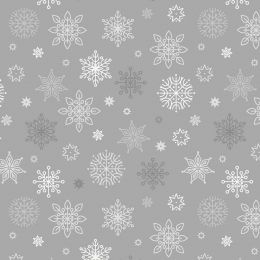 Saariselkä Lewis & Irene Fabric | Snowflakes Grey