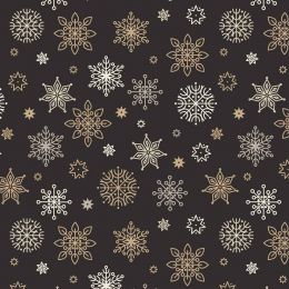 Saariselkä Lewis & Irene Fabric | Snowflakes Charcoal