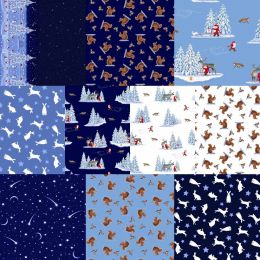 Tomtens Forest Friends Lewis & Irene Fabric | Fat Quarter Pack All Designs