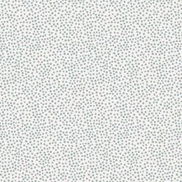 Winter In Bluebell Wood Lewis & Irene Flannel | Dots Blue/Grey On Cream