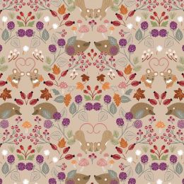 Cassandra Connolly Squirrelled Away Fabric | Berry Thief Light Taupe