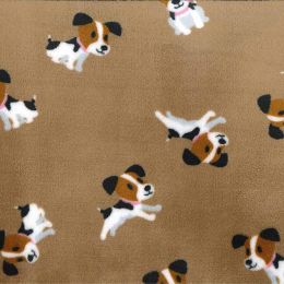 Super Soft Fleece | Happy Puppy Dog Tan